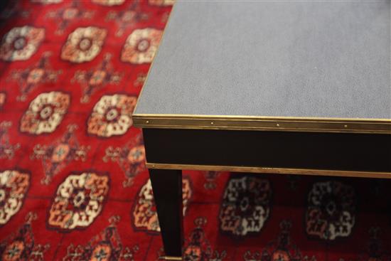 A Linley ebonised coffee table, 4ft 7in. x 3ft
